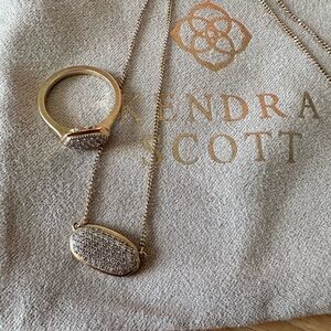 Kendra Scott 14k Gold & Real Diamond Necklace and Ring